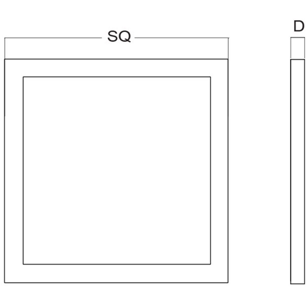 Edge Square LED 9 inch Satin Nickel Flush Mount Ceiling Light